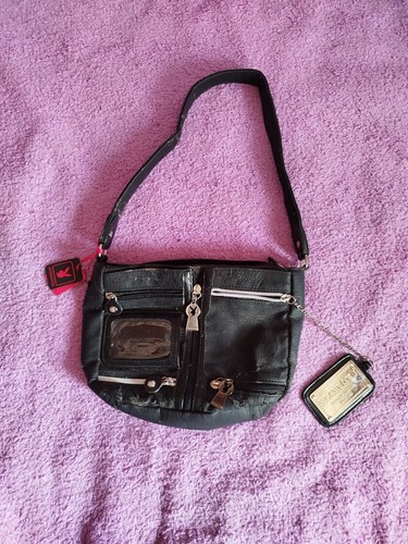 Bolso Playboy retro aspecto cuero negro nuevo vintage antiguo coleccionar - Imagen 1 de 6