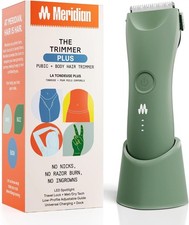 MERIDIAN Trimmer Plus Body Hair, Adjustable Guard, USB C Charging, Flash Light,