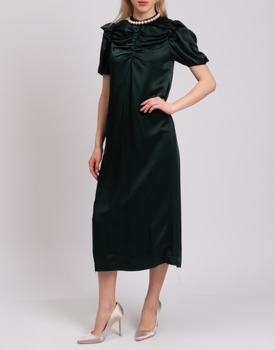 RRP €470 MOTHER OF PEARL Flare Dress UK8 US2-4 IT40 S Ruffles Faux Pearls Trim - Picture 2 of 7