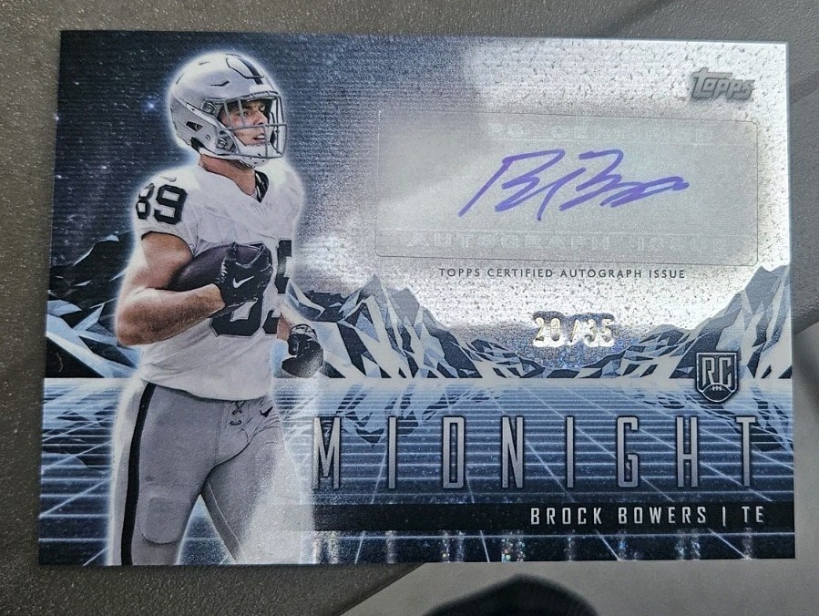 2024 Topps Midnight Brock Bowers Auto /35 Rookie Horizon Winter Solstice Raider