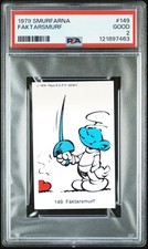 1979 SMURF Trading Card FENCER SMURF Smurfarna PSA 2 Good