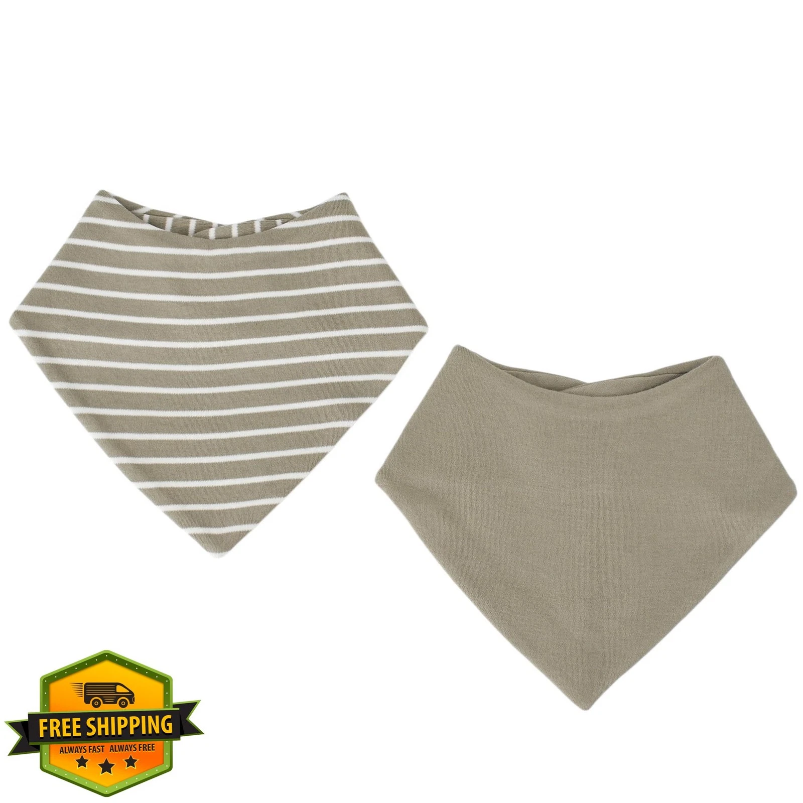 Woolino Merino Wool Baby Bibs 2 Pack Absorbent