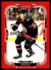 2025-26 O-Pee-Chee #193 Tim Stutzle Ottawa Senators Red Border Hockey Card