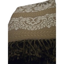 NWT Restoration Hardware 100 Wool Bedford Lava Throw Blanket Gray/Brown 50x70"
