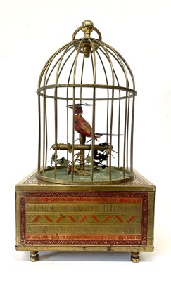 Seltene Form Vinatge Automat Singvogelkäfig Spieluhr