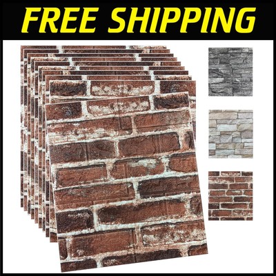 Transform Your Space with 20PCS Red 3D Faux Brick Wall Panels - DIY Solution
