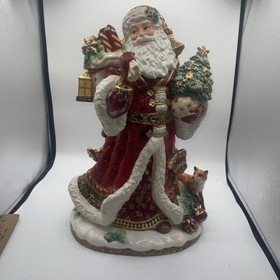 Fitz & Floyd Renaissance Holiday Santa Figurine Hand Crafted 19  2017