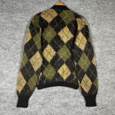 70’s PURITAN vintage mohair cardigan VINTAGE 60s Mohair Cardigan Sweater Mens Size 40 Argyle