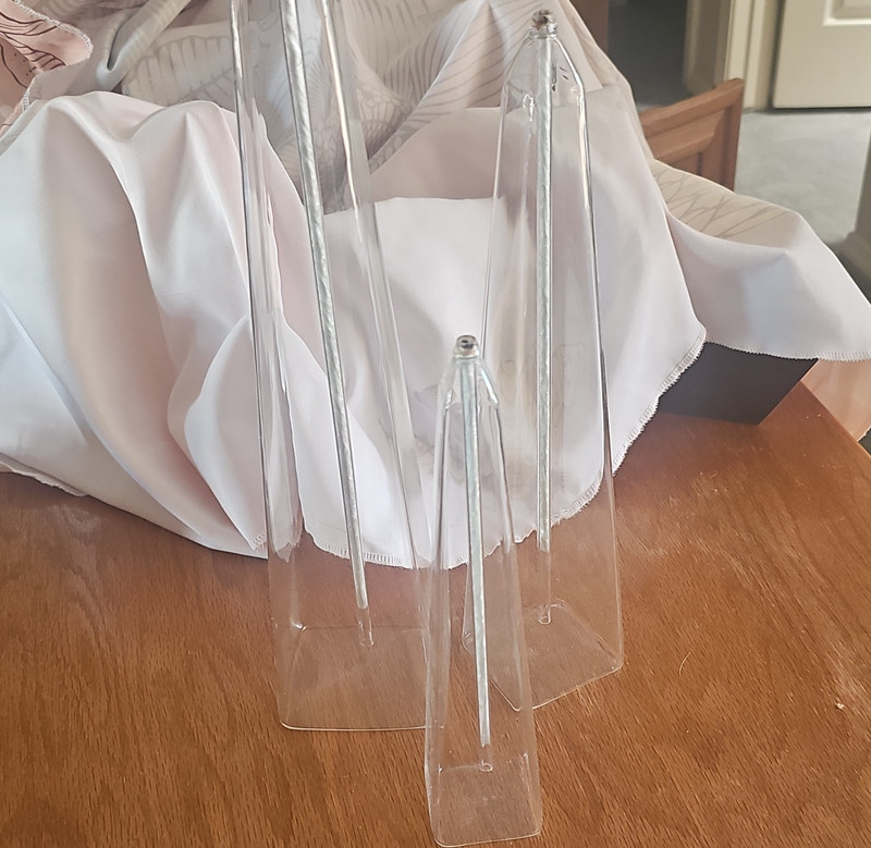 Set of 3 Clear glass oil candles Small Medium Large