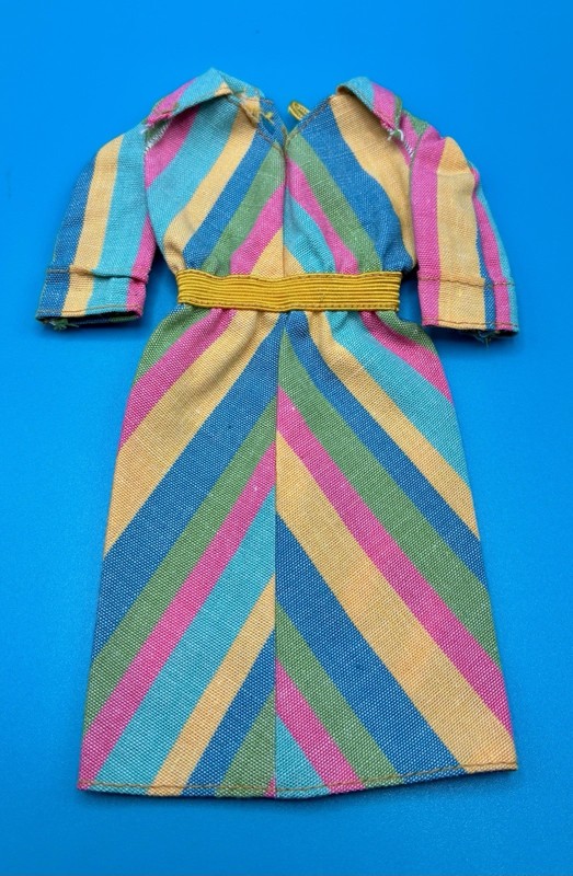 Vintage Barbie Best Buy #9155 Pastel Rainbow Striped Dress Rare