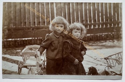 orig. Foto AK Wollin Wolin Pommern um 1910 Kinder