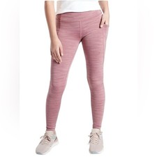 Athleta Girl's Stash Your Treasures Spacedye Tight Leggings Mauve Size XL 14