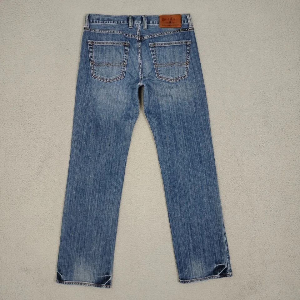 Lucky Brand Jeans Mens 30x32 Blue 361 Vintage Straight Medium Wash Stretch Denim - Image 3 of 4