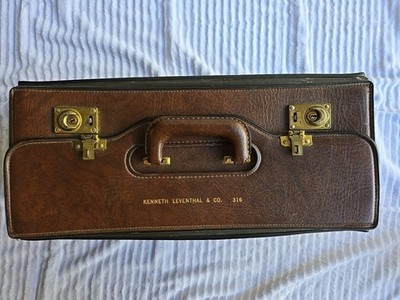 Litigator Trial Case, Premium  Brown Leather Trial Bag.  Kenneth Leventhal & Co 