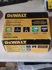 DEWALT DW16S2-25GAL 16 GA 1" Crown Staples 2000 Ct. New!