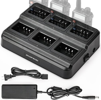 UV-5R Six Unit Charging Station for Walkie Talkies