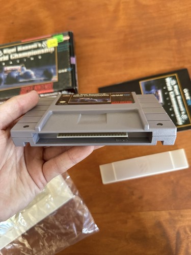 Nigel Mansell's World Championship Racing (Super Nintendo SNES) CIB w/ Plastic - Picture 11 of 13
