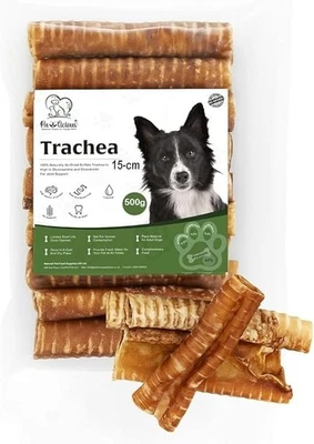 PAWLICIOUS 15cm Beef Trachea Beef Moo Tubes 100% Natural Dog Treats Chews Pet Treat