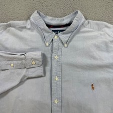 Ralph Lauren Classic Fit Oxford Button Down Shirt Long Sleeve Mens 4XB Blue