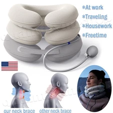 Cervical Neck Traction Device Collar Brace Support Pain Relief Stretcher US