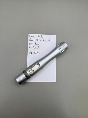Custom Products Paintball Barrel Back-Satin Silver 693 Bore AC Thread