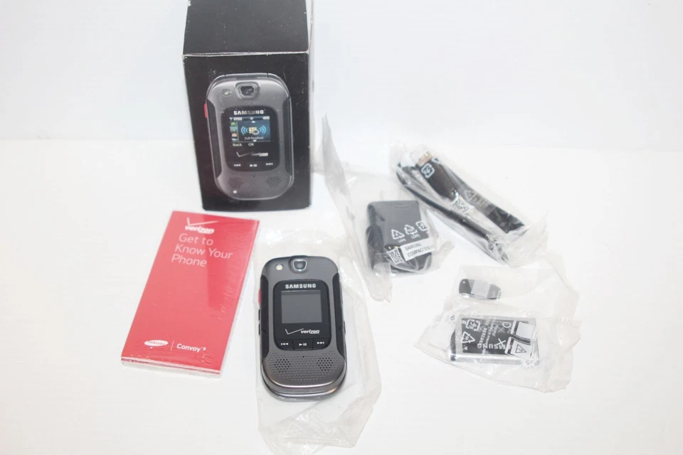NIB - Vintage Samsung Convoy 3 U680 Gray Flip Phone Verizon Wireless SCH-U680 - Image 2 of 4