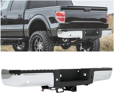 Rear Step Bumper W/Class 3 Hitch Compatible with 2009-2014 Ford F150 Styleside B