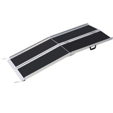 Kahomvis 84-ft x 28.7-in Aluminum Folding Entryway Wheelchair Ramp