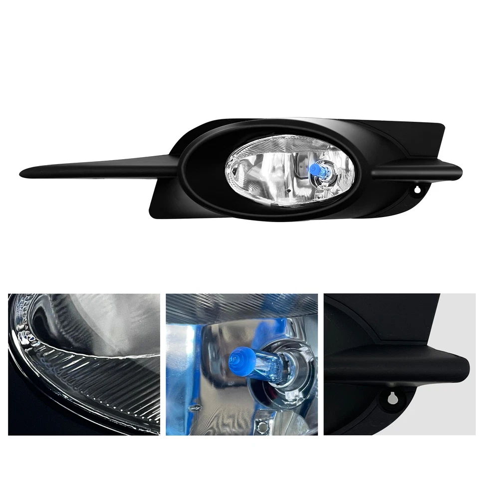 Luces antiniebla delanteras + cableado para Honda Civic 2009 2010 2011 cupé de 2 puertas Foto 4 de 4