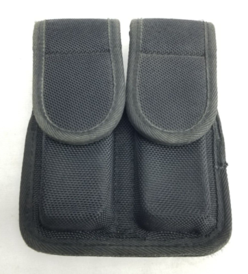 #ad TUFF Products Slide On Double Magazine Pouch w Hidden Snap Black 7502 NYH 2 VGC $10.90