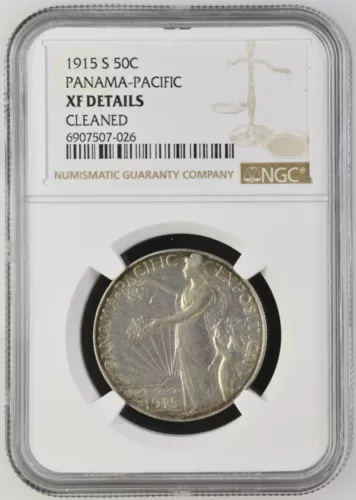 1915 S Panama-Pacific Exposition Half Dollar 50c Commemorative - NGC XF Details