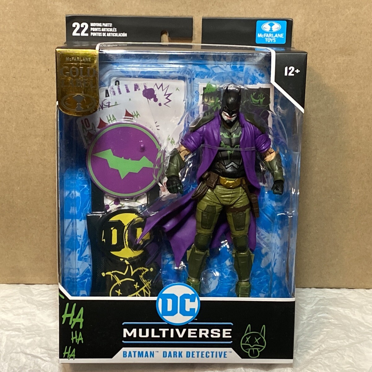 McFarlane Toys DC Multiverse Figur – Dark Detective (Jokerized), 18 Cm, 22 Gelenke, Mit Base & Sammelkarte