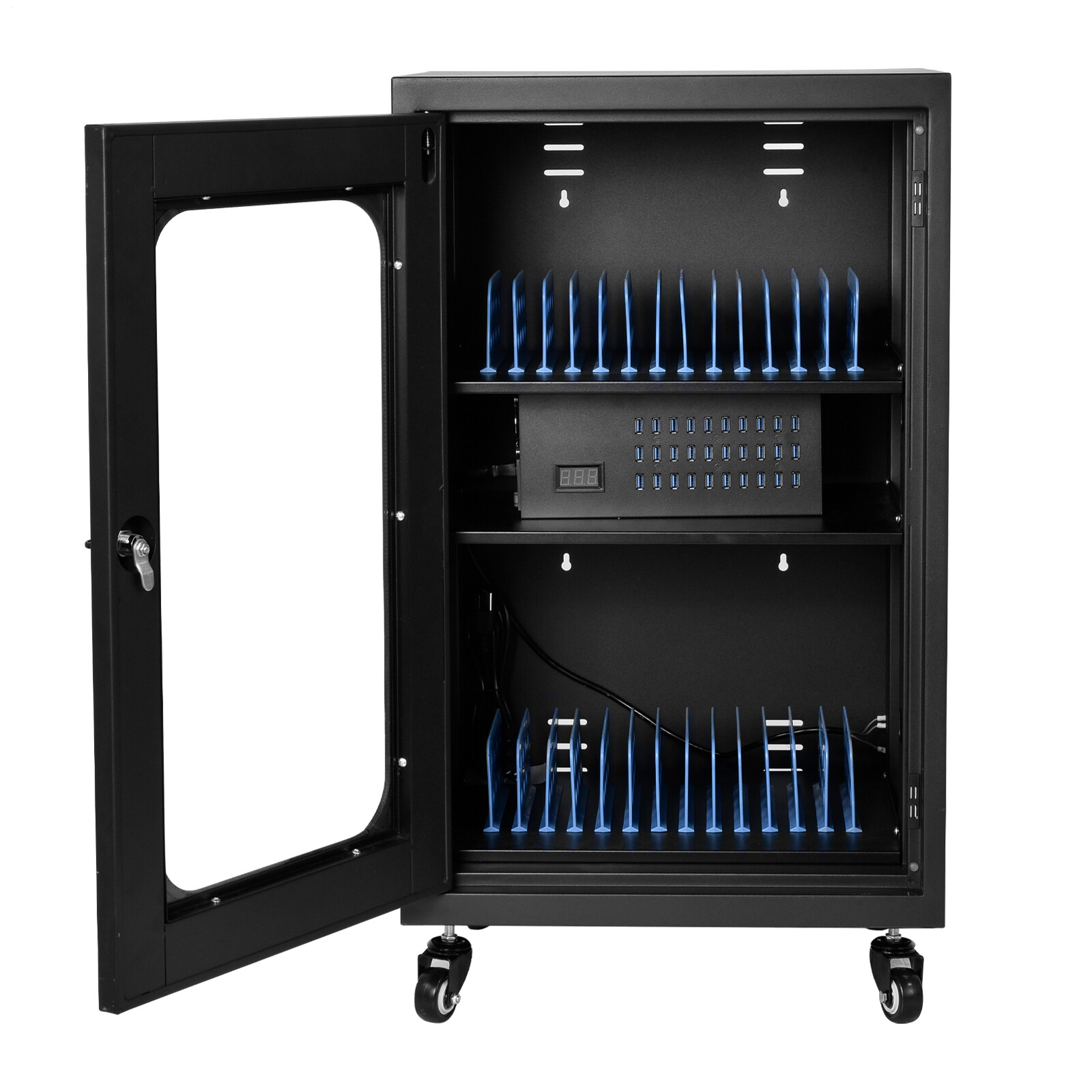 30 Device Mobile Charging And Storage Cart For Ipads, Chromebooks And Laptop Com