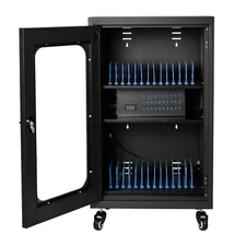 30 Device Mobile Charging And Storage Cart For Ipads, Chromebooks And Laptop Com