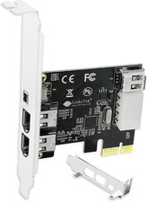 4-Ports 1394A PCIE Firewire 400 Expansion Card for Windows Desktop Pcs, 3X 6Pin
