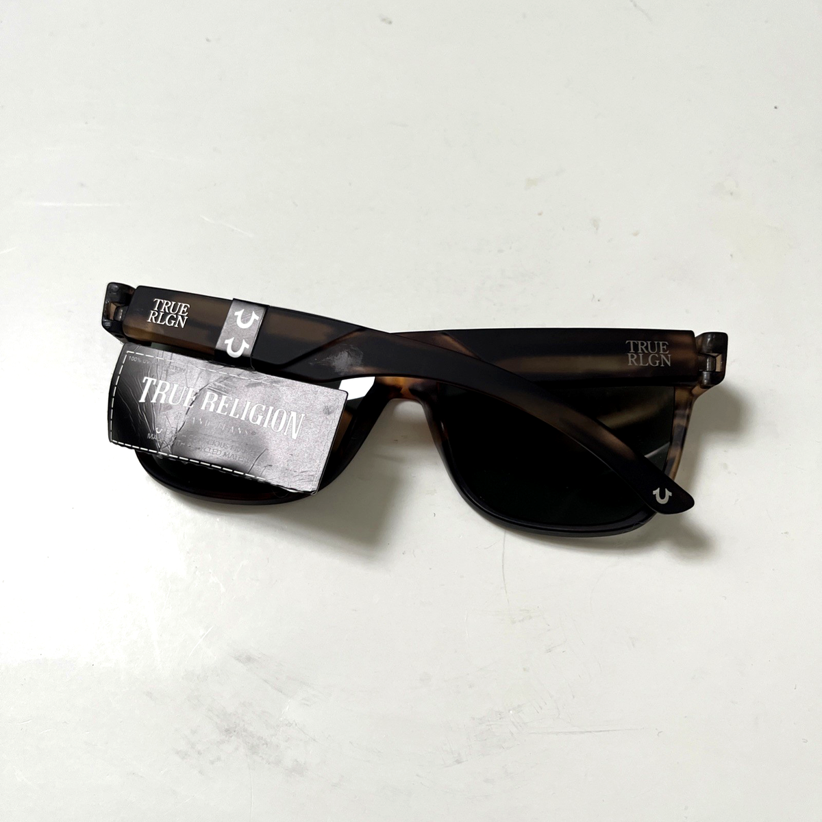 NWT Original TRUE RELIGION Square Sunglasses Classic Acetate Gold Logo True Religion Women main image 3