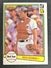 1985 Fleer Rich Gedman Baseball Card #512 Red Sox Catcher O/C