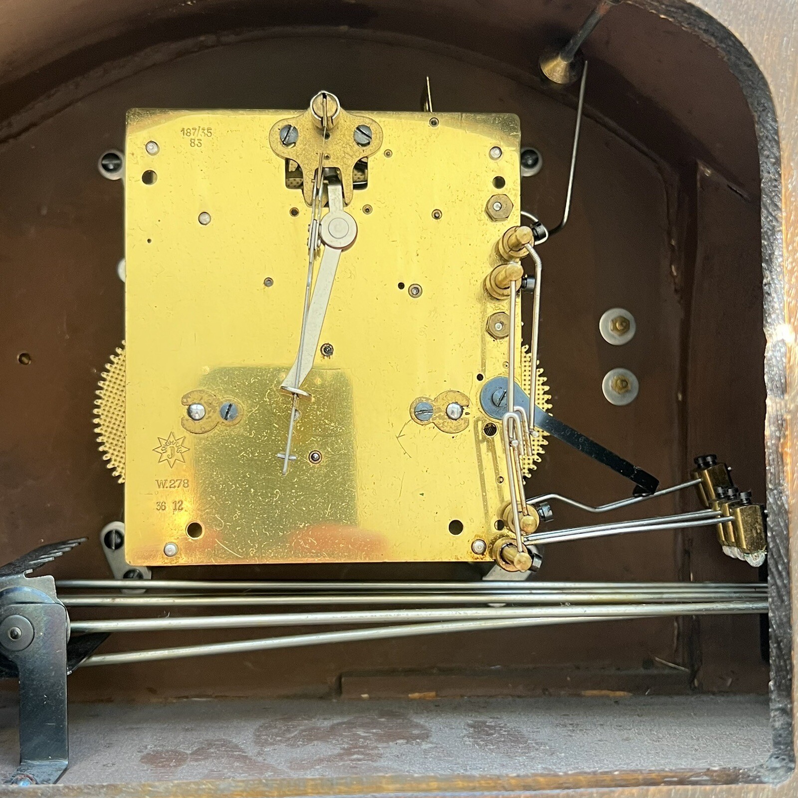 JUNGHANS Art Deco Mantle Clock FOR PARTS OR RESTORATION ONLY eBay