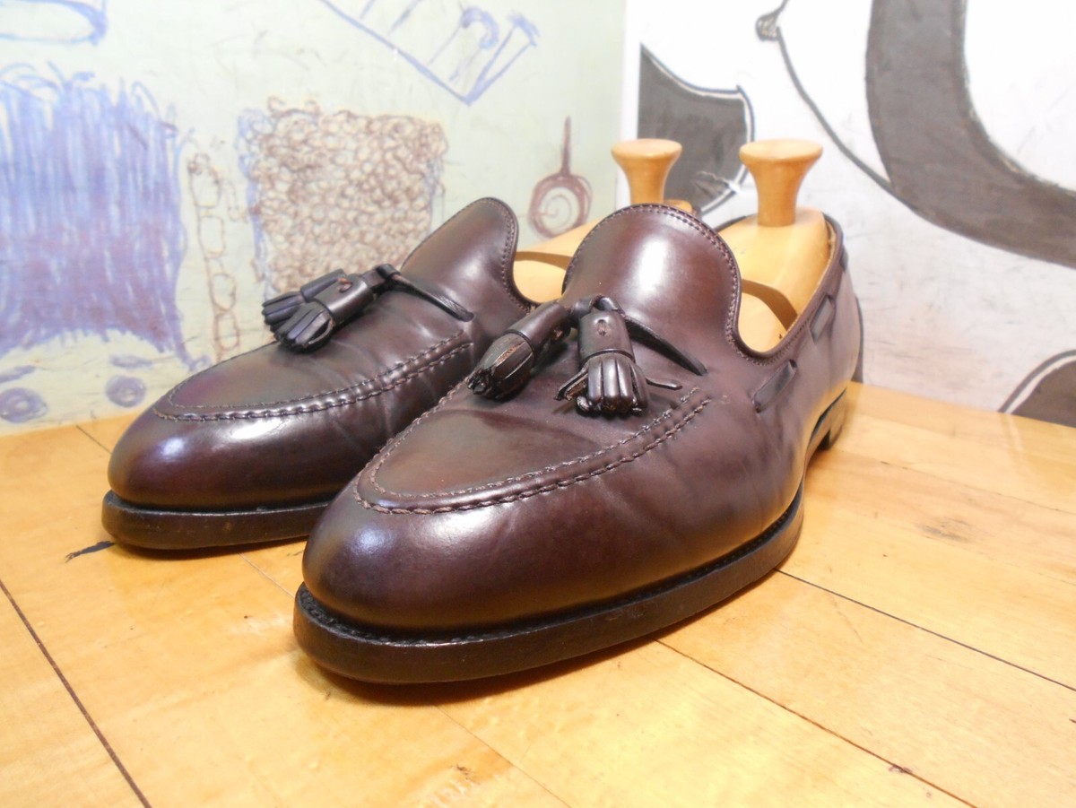 Alden Brown Shell Cordovan Tassel Loafers Men display picture 3