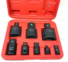 8Pcs Impact Socket Reducer Adapter Set Convertor Adaptors 1/4" 3/8" 1/2" 3/4" 1"
