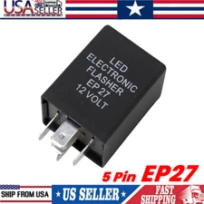 5 Pin EP27 FL27 Electronic LED Flasher Relay Fix As Turn Signal Hyper Flash 1PC