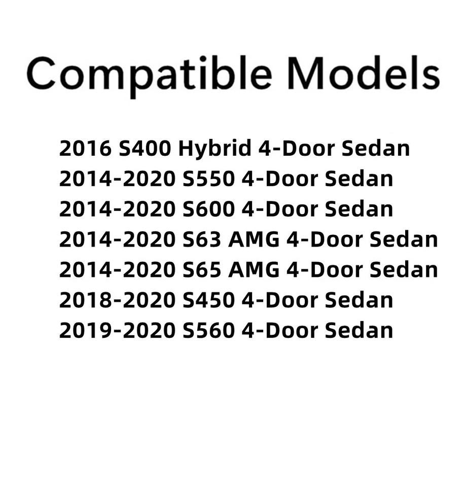 Fits 14-20 Mercedes Benz S Class 4D Sedan Rear Laminated Back Glass - Image 2 of 4