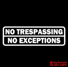 NO TRESPASSING -VINYL DECAL STICKER SIGN DOOR WINDOW WALL BUSINESS HOME SECURITY