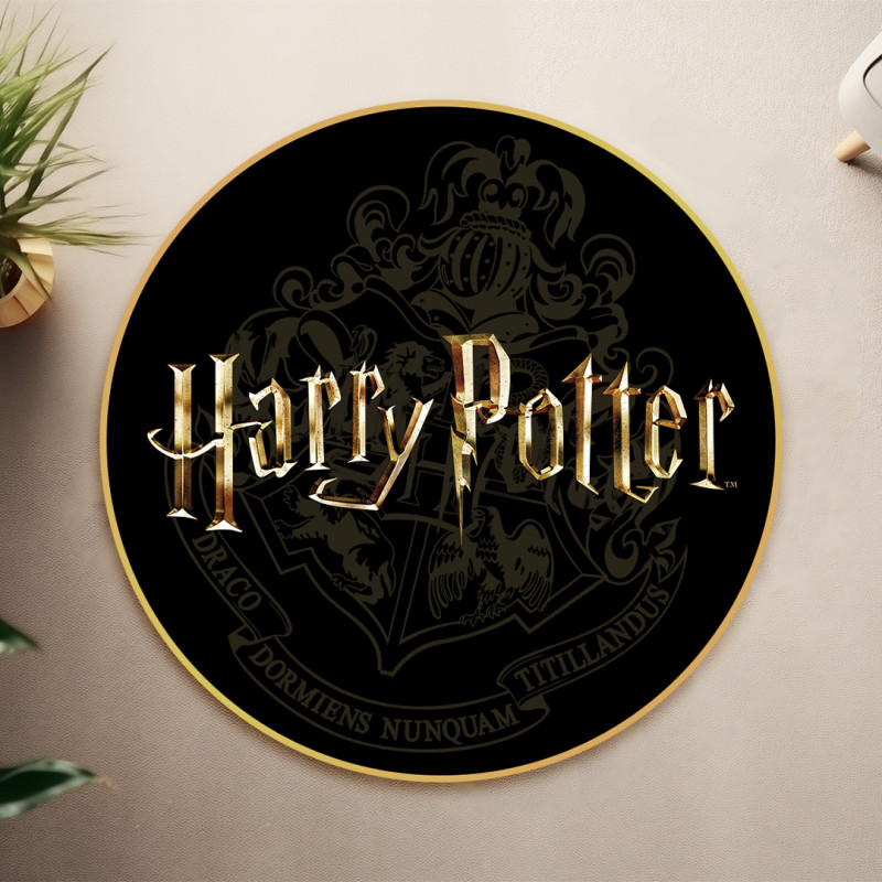 Tapis de sol gamer Harry Potter noir pour setup Gaming de style Poudlard