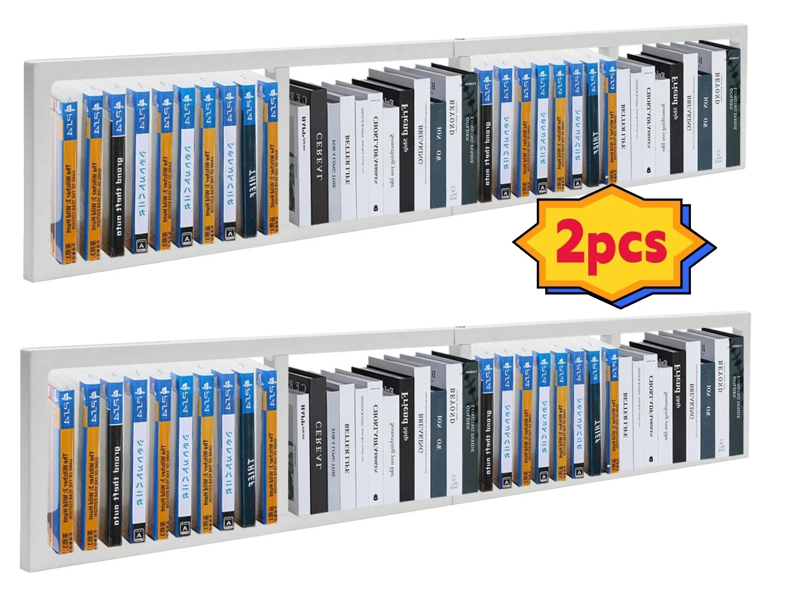 White Metal CD & Video Racks