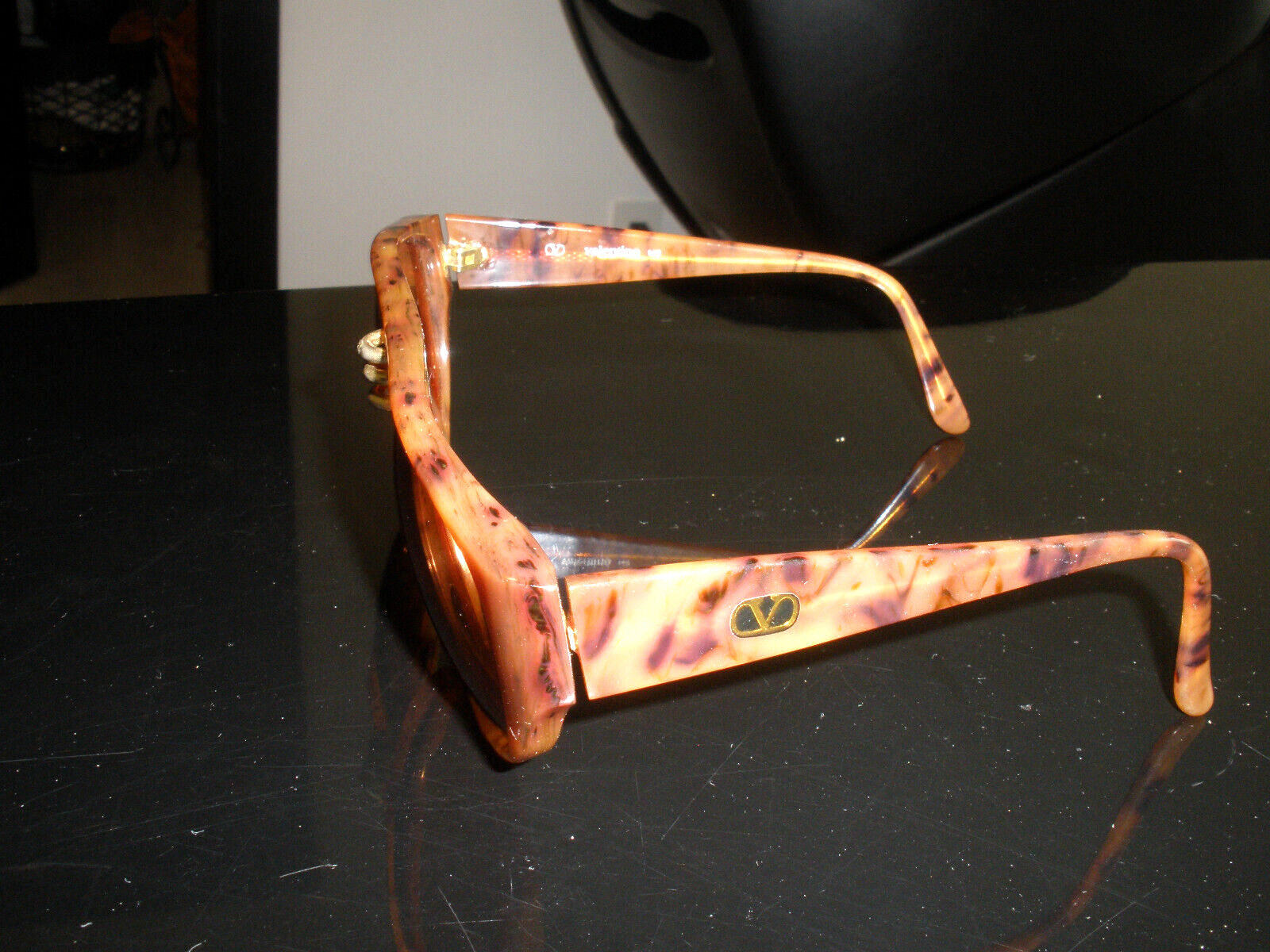 RARE FIND COLLECTORS VALENTINO LADIES VINTAGE V LOGO BROWN SUNGLASSES image 10