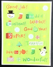 Vintage Hallmark Christmas Encouragement Sticker Sheet