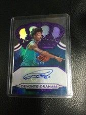 2018-19 Panini Crown Royale Die-Cut Devonte Graham AUTO 17/25 Purple Autograph