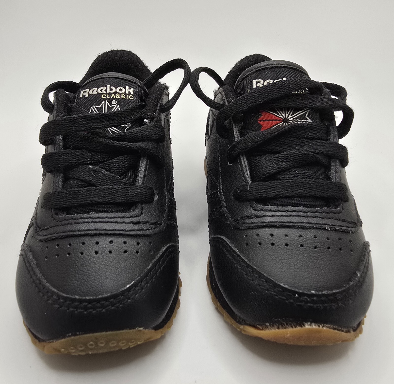 Little Kids Toddler Size 4.5 Reebok Classics Sneakers Black Leather V69625 GUC thumbnail 5