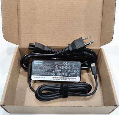 Genuine Lenovo 45W USB-C Type-C AC Power Adapter Charger ADLX45YCC3A 20V 2.25A